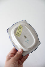 Vintage Russian Gzhel Blue & White Calf & Girl Butter Dish