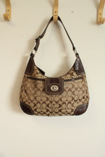 Coach Hampton Signature Hobo Brown & Tan Purse