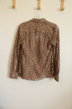 NEW J.Crew Tan Lace Button Down Top & Cami Set | 2