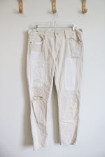 Polo Ralph Lauren Astor Slim Boyfriend Cream Patchwork Jeans | 29