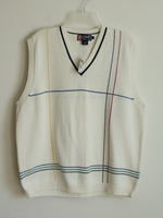 NEW Chaps Ralph Lauren White V-neck Sweater Vest | XL