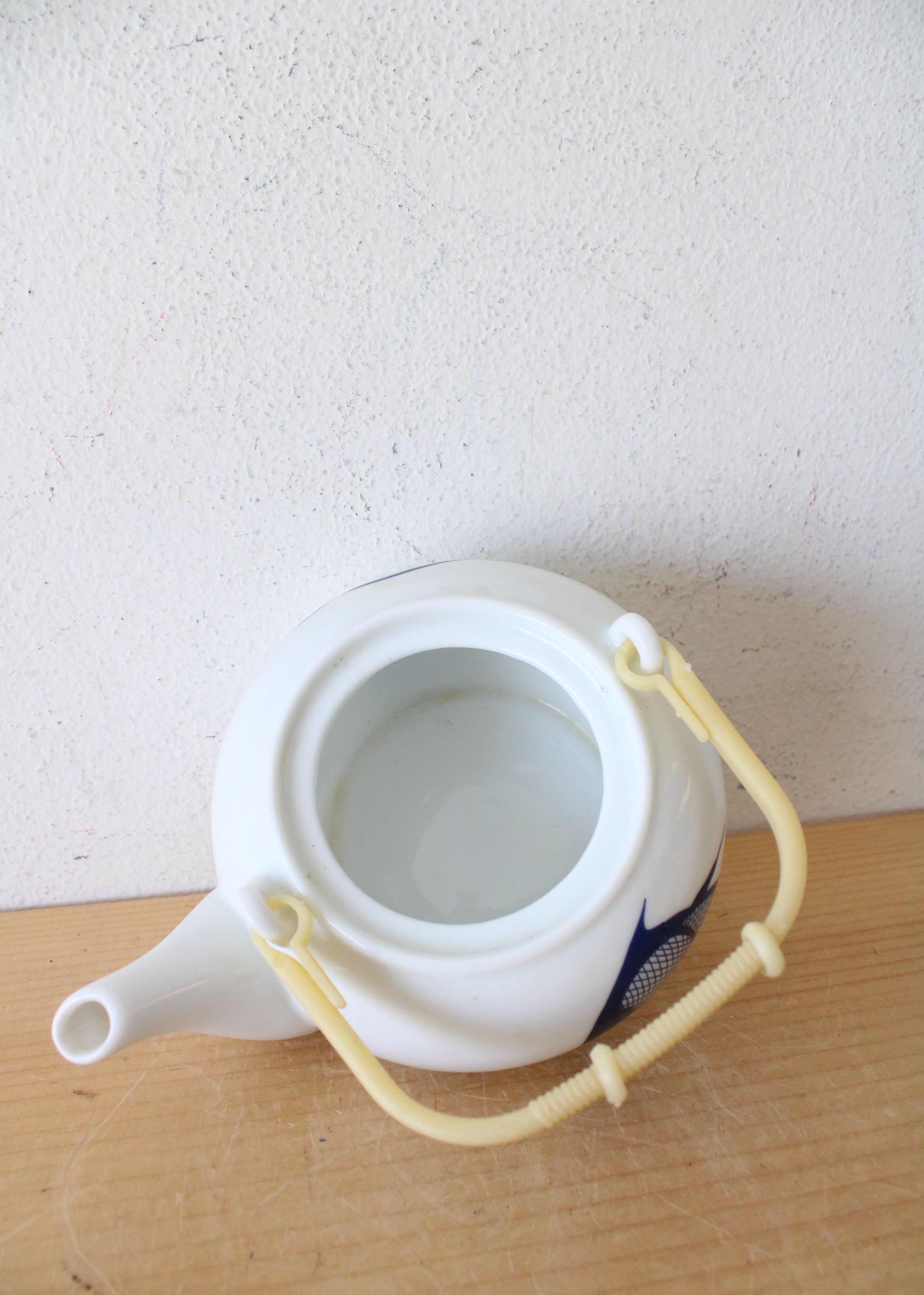 Vintage Chinese Koi Fish Blue & White Porcelain Tea Set