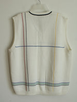NEW Chaps Ralph Lauren White V-neck Sweater Vest | XL