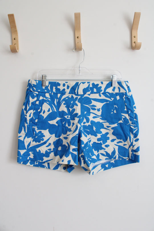 J.Crew Blue & Cream Floral Shorts | 8