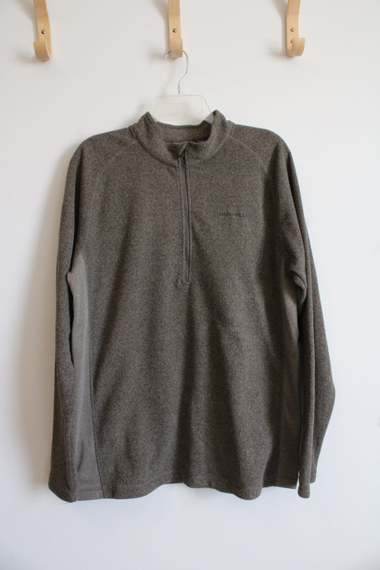 Merrell Olive Green Soft 1/4 Zip Sweatshirt | L