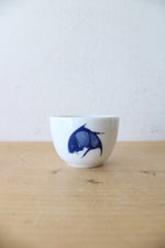 Vintage Chinese Koi Fish Blue & White Porcelain Tea Set