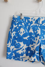 J.Crew Blue & Cream Floral Shorts | 8