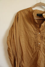 Banana Republic Tan Cotton Blouse | L