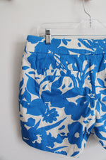 J.Crew Blue & Cream Floral Shorts | 8