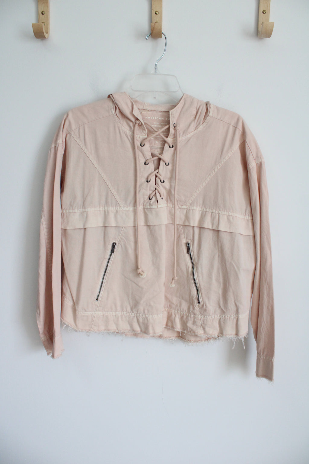 American Eagle Pale Pink Pullover Jacket | S