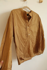 Banana Republic Tan Cotton Blouse | L