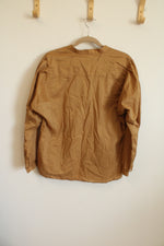 Banana Republic Tan Cotton Blouse | L
