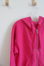 Calvin Klein Hot Pink Fleece Lined Full Zip Jacket | L