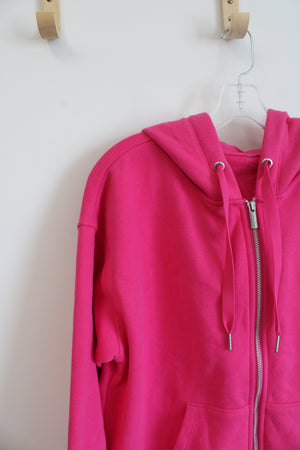 Calvin Klein Hot Pink Fleece Lined Full Zip Jacket | L