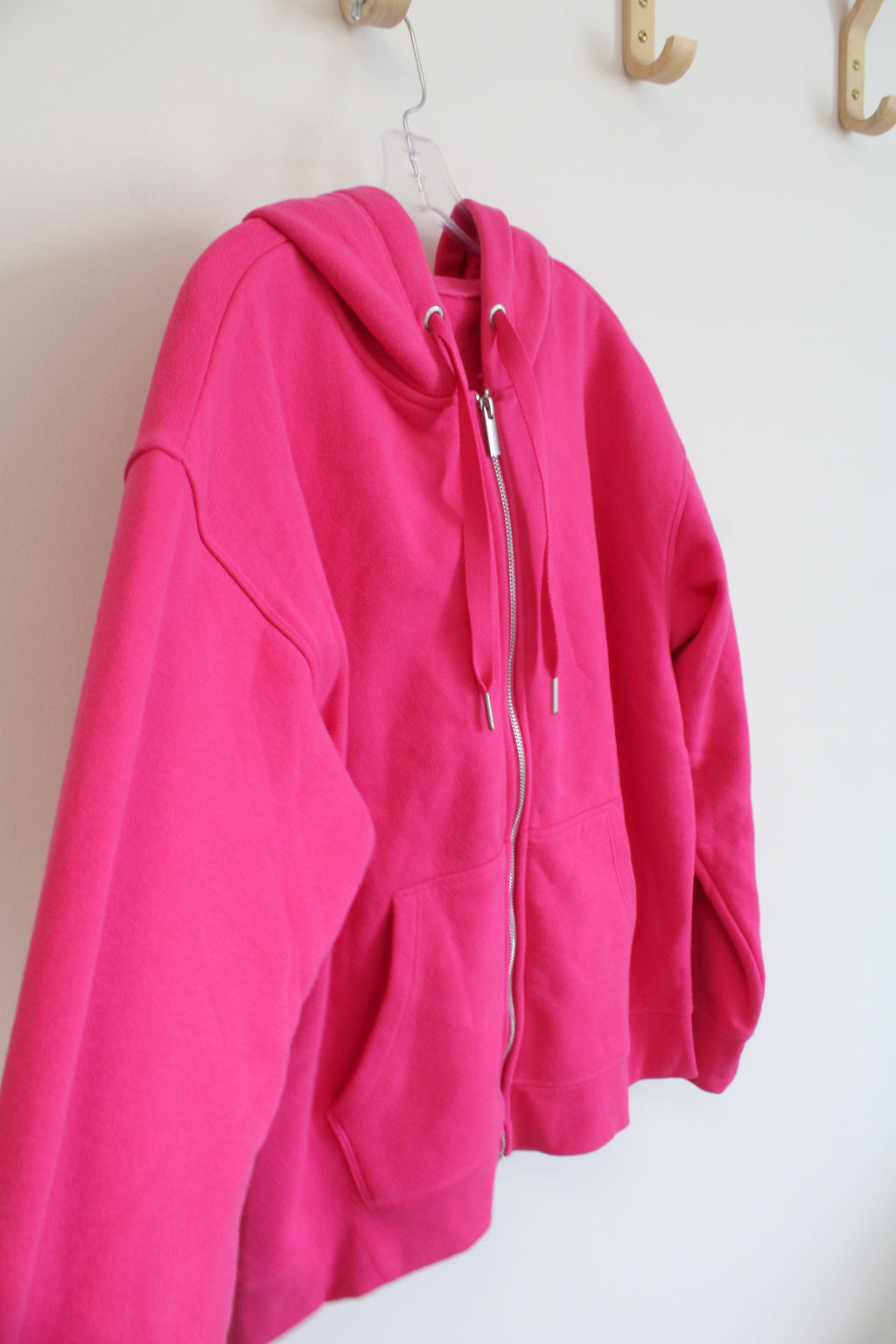 Calvin Klein Hot Pink Fleece Lined Full Zip Jacket | L