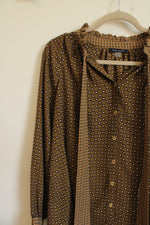 NEW Tommy Hilfiger Green Patterned Long Sleeve Blouse | L
