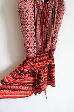 White House Black Market Red Black & White Patterned Romper | 4