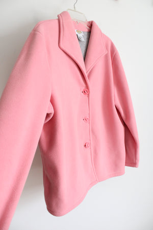 Talbots Pink Fleece Jacket | 1X