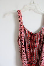 White House Black Market Red Black & White Patterned Romper | 4