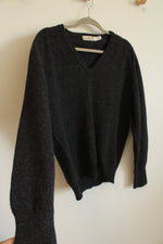 L.L. Bean Charcoal Gray V-Neck Sweater | M