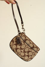 Coach Signature Jacquard Small Wristlet Wallet