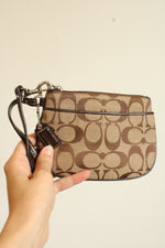 Coach Signature Jacquard Small Wristlet Wallet