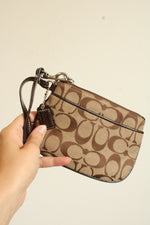 Coach Signature Jacquard Small Wristlet Wallet