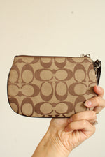 Coach Signature Jacquard Small Wristlet Wallet