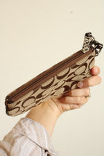 Coach Signature Jacquard Small Wristlet Wallet
