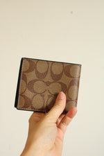 Coach Monogram Tan Brown Wallet
