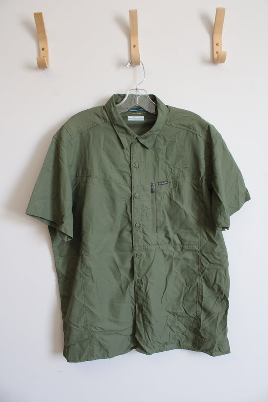 Columbia Green Button Down Shirt | L