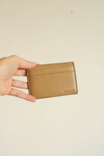 Coach Sand Tan Leather Card Case Mini Wallet