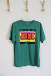 Nike The Nike Tee Dri-Fit Color Block Just Do It Green Shirt | S