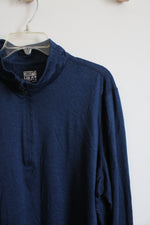 32 Degree Heat Navy 1/4 Zip Lightweight Sweatshirt | XL