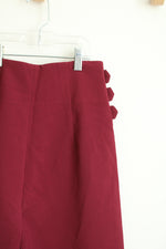 4th + Reckless 2-Piece Burgundy Set High-Waisted Palazzo Pants and Matching Crop Top | 2