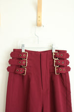 4th + Reckless 2-Piece Burgundy Set High-Waisted Palazzo Pants and Matching Crop Top | 2
