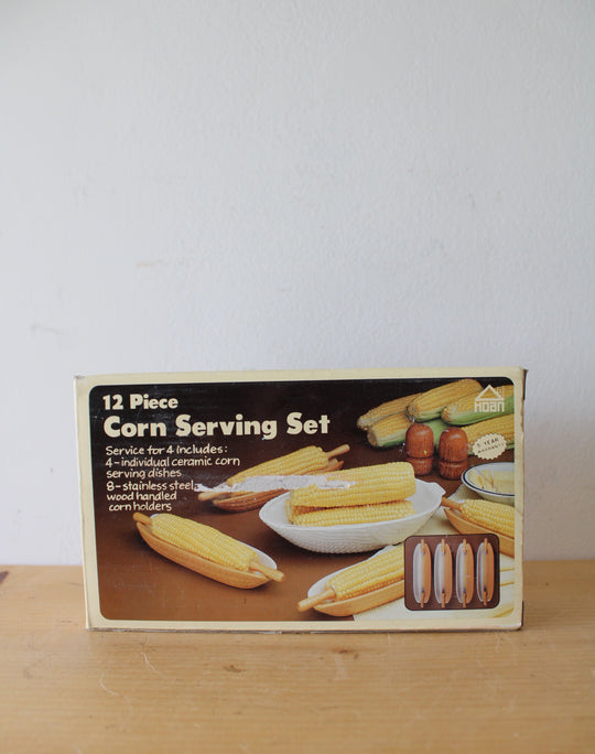 Vintage Hoan 4-Piece Ceramic Corn Serving Dishes