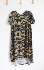 LuLaRoe Green & Black Camo Dress | S