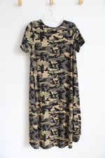 LuLaRoe Green & Black Camo Dress | S