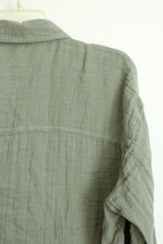 Aeropostale Sage Green Double-Gauze Button-Up Shirt | S