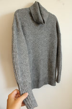 Nine West Turtleneck Gray Knit Sweater | L
