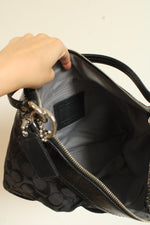 Coach Black Soho Pleated Hobo Shoulder Handbag