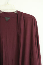 J.Jill Wearever Collection Maroon Open Front Cardigan | 3X