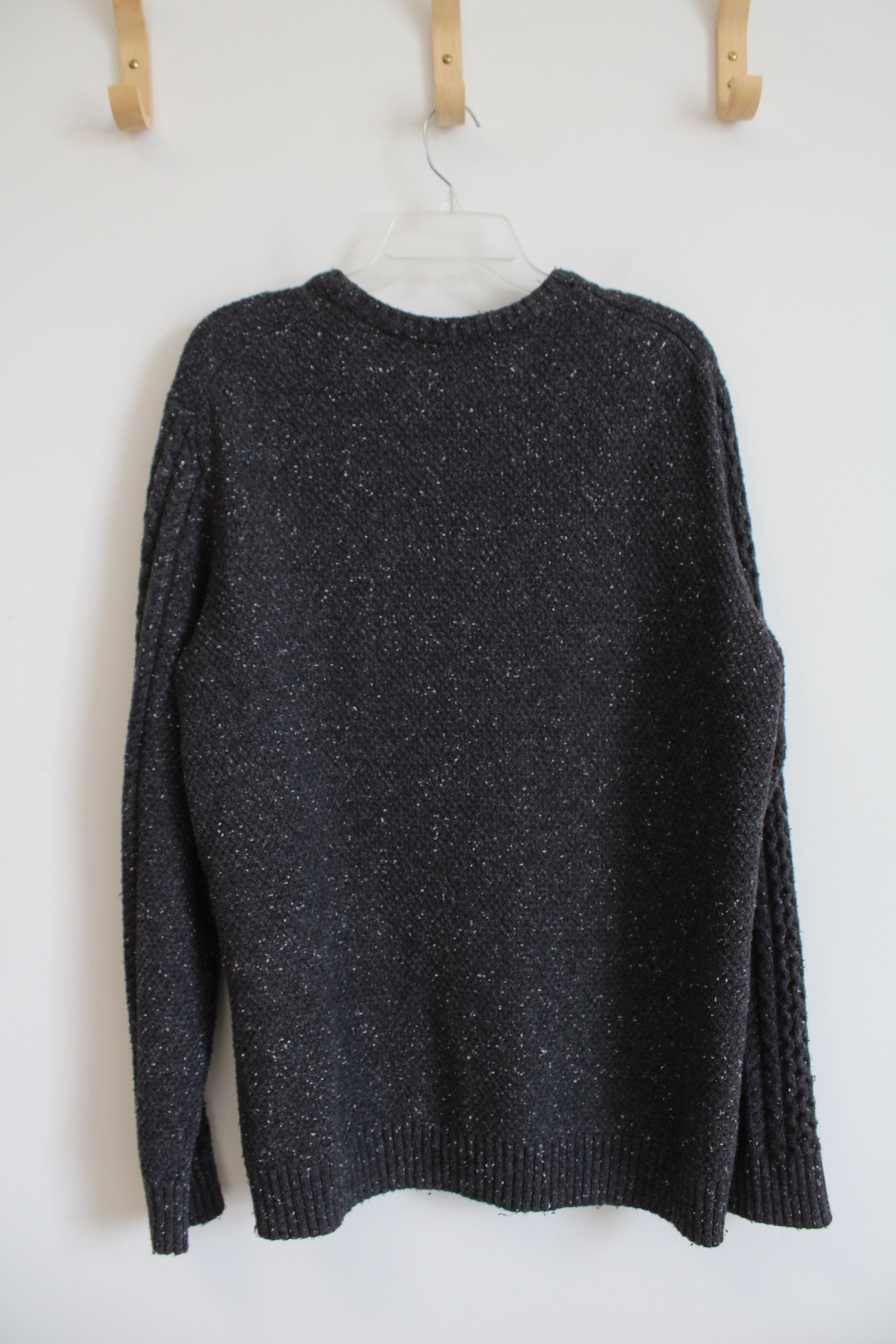 Old Navy Gray Speckled Chunky Cable Knit Sweater | XXL