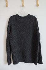 Old Navy Gray Speckled Chunky Cable Knit Sweater | XXL