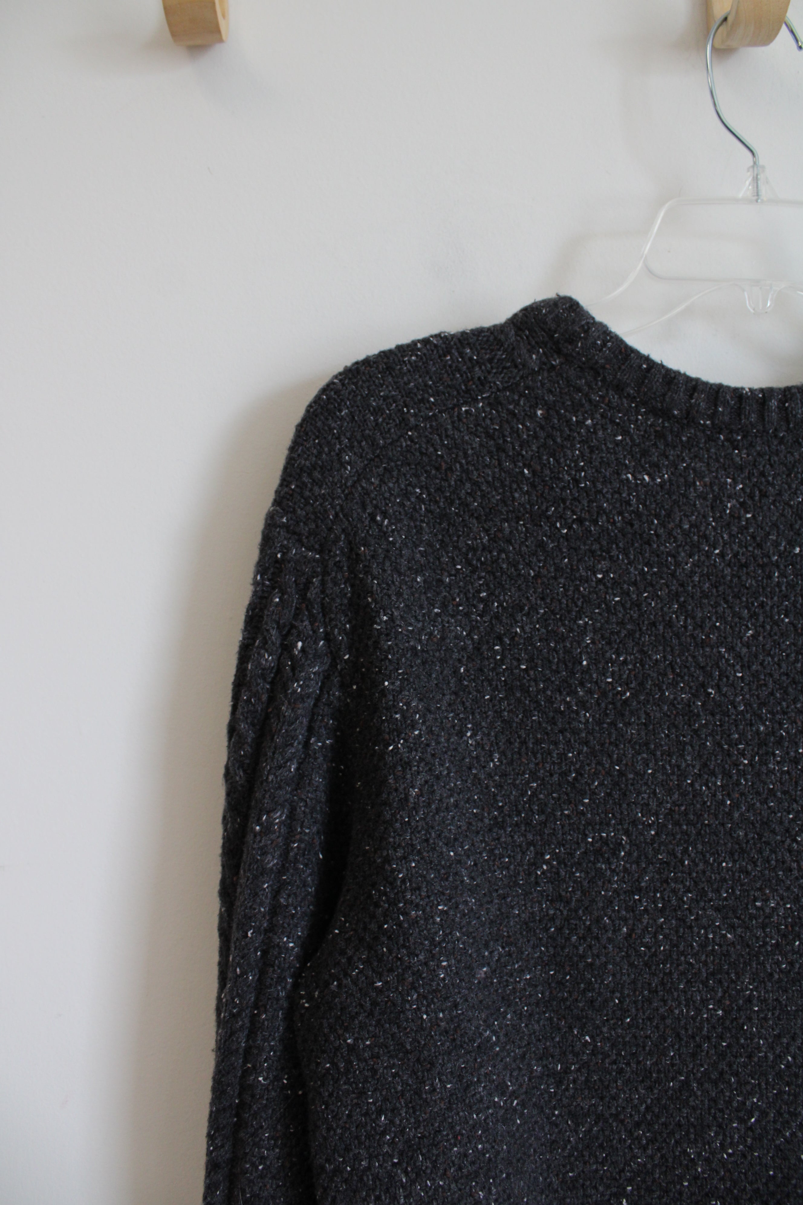 Old Navy Gray Speckled Chunky Cable Knit Sweater | XXL
