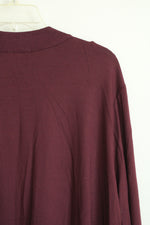 J.Jill Wearever Collection Maroon Open Front Cardigan | 3X