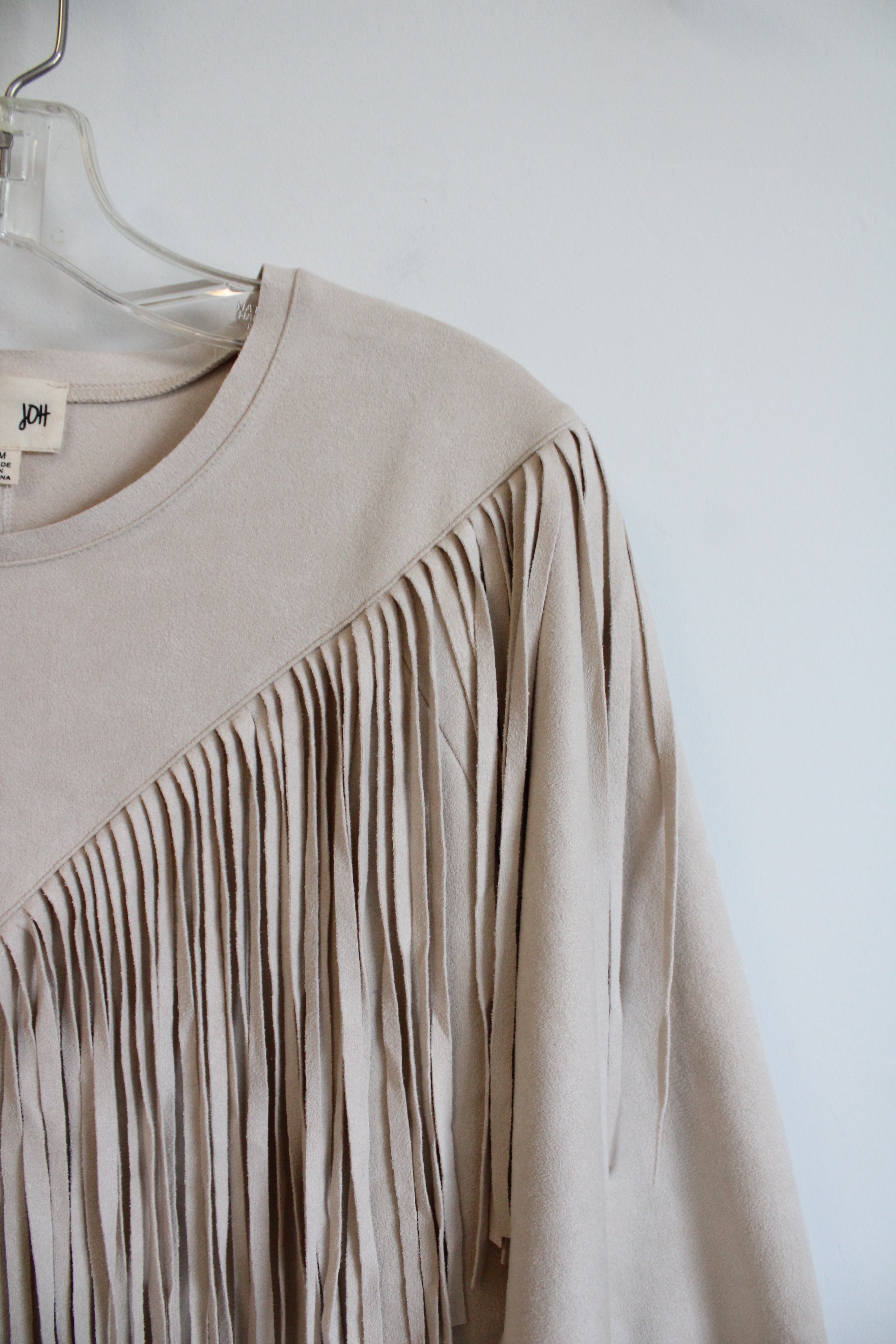 JOH Tan Fringe Suede Finish Dress | M
