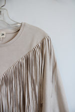 JOH Tan Fringe Suede Finish Dress | M