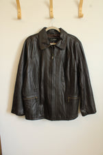 Lane Bryant Brown Leather Jacket | 18/20